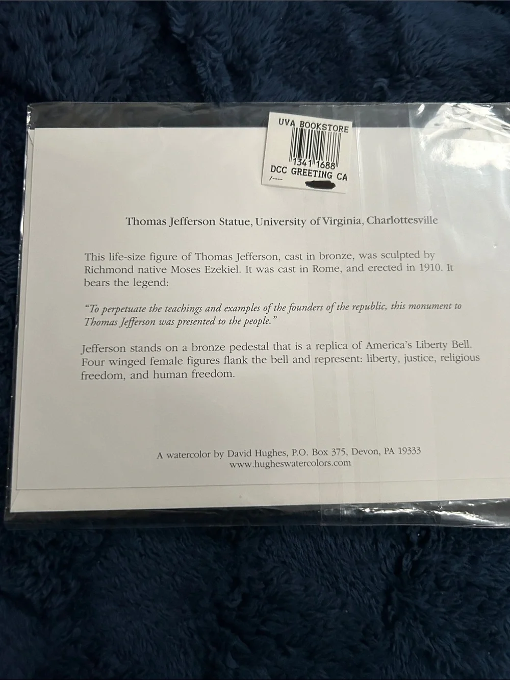 University of Virginia inch notecards